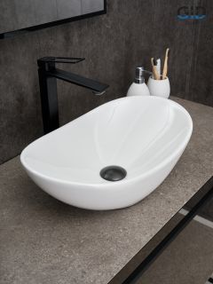 Раковина Gid N9133 51201 накладная белая 48x30.5x14.5